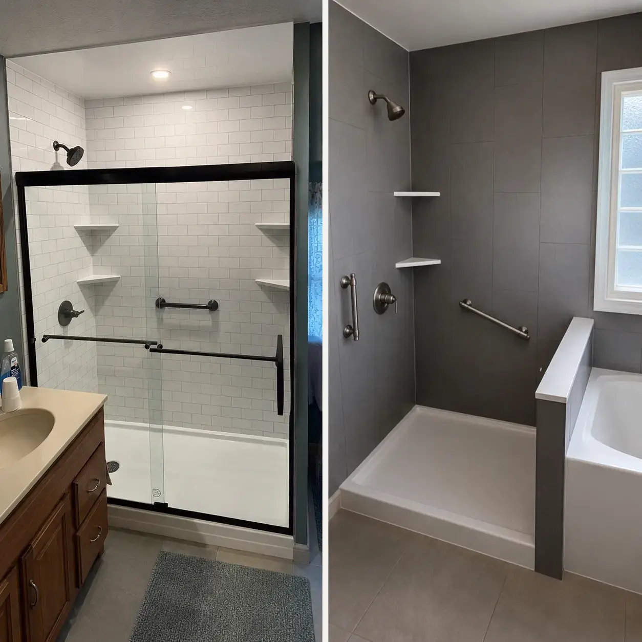 Prime Bath remodeling team reviewing a project plan